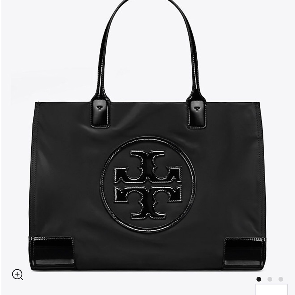 Tory Burch Large Black Ella Tote, Brand New